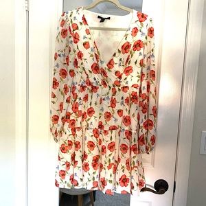 Forever 21 Long Sleeve Floral Mini Dress